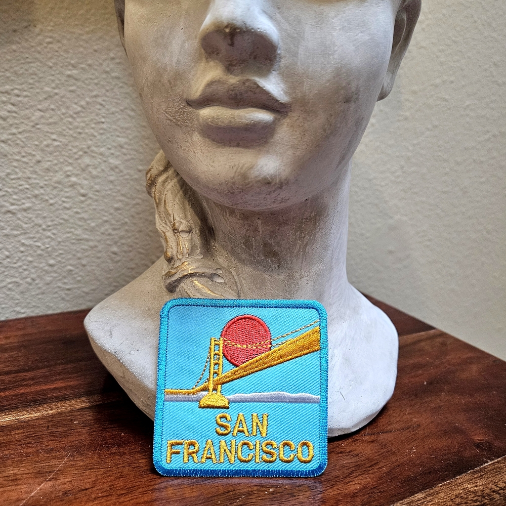San Francisco Embroidered Patch - Blue and Yellow